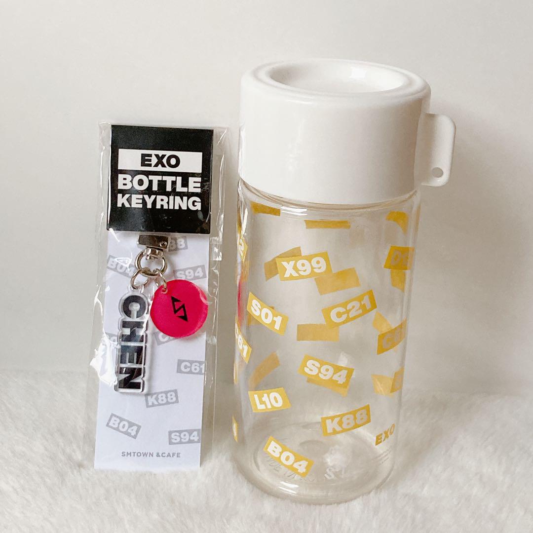 

[USED] EXOSUM Cafe 7/21 Limited Edition Yellow Bottle Chen Jongdae Key Ring