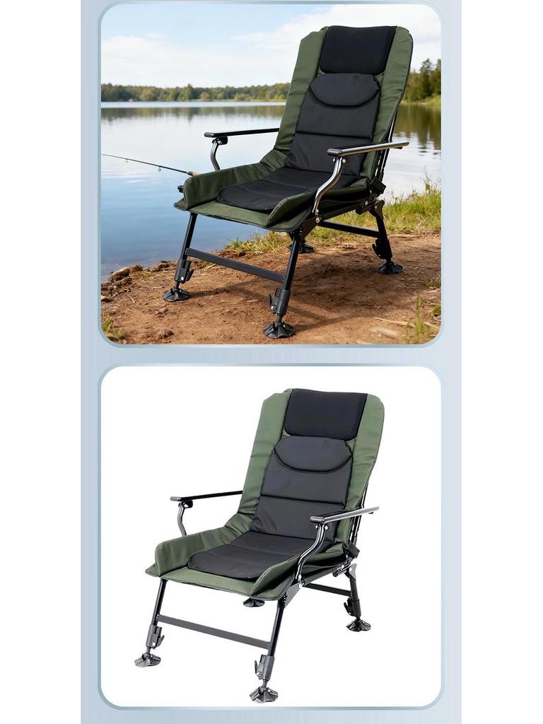 Multifunctional European-Style Folding Recliner: All-Terrain Outdoor Fishing Chair