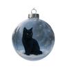 Cute Cat Christmas Ball Ornament 3D Animal Clear Plastic Ball Xmas Tree Ornaments