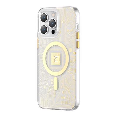 iPhone 14 Plus MagSafe PQY Geek Series Magnetic Case Gold