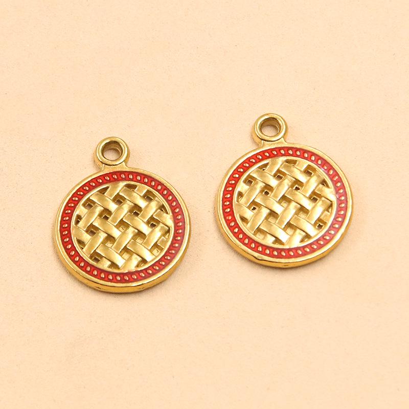 Geometric Gold-Plated Stainless Steel Pendant Jewelry Components