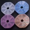 Scatola Portaoggetti Rotonda a 8 Scomparti in Plastica Trasparente per Gioielli, Oggetti Vari, Espositore per Orecchini, Perline Sfuse, Accessori