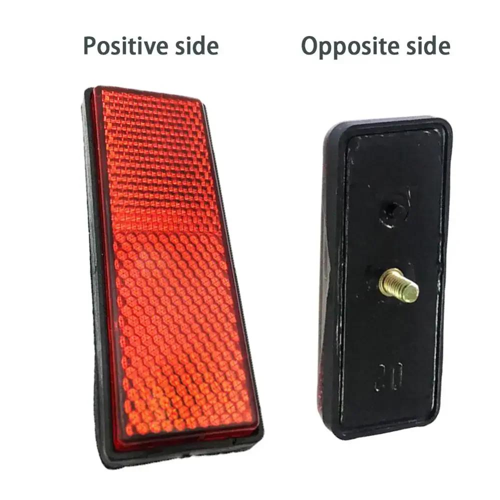 Motorcycle Rectangle Reflective Warning Strip Sticker Bike Scooter Quad Caravan Lorry Screw On Safety Reflector Stickers Decals