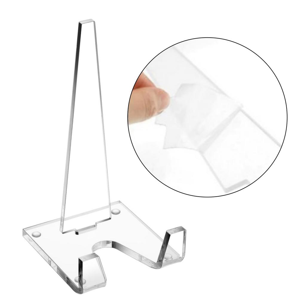 Sturdy Clear Acrylic Display Stand Practical Small Clear Holder Decorative Easel for Art and Dining Presentations