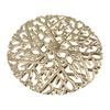 Hollow Carved Iron Branch Wall Decor Golden Iron Round Iron Wall Art Round Hollow Iron Wall Ornament Indoor Space Ornament