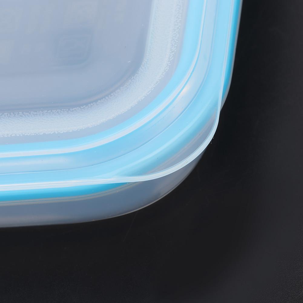 600ml Rectangular Portable Food Grade Silicone Folding Lunch Box Food Container (Yellow)