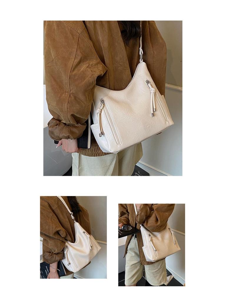 2025 Korean Fashion Large Capacity Crossbody Tote - Retro Autumn/Winter Women's Bag