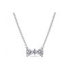 925 Silver Pink Bow Jewelry Set Ring Earrings Bracelet Necklace for Women Birthday Gift