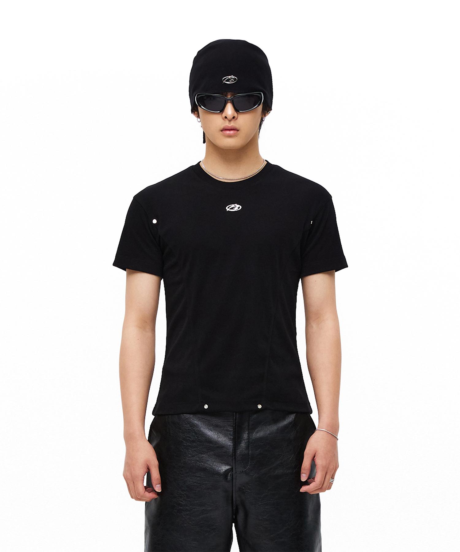More Than Black Logo Biker Half Sleeve