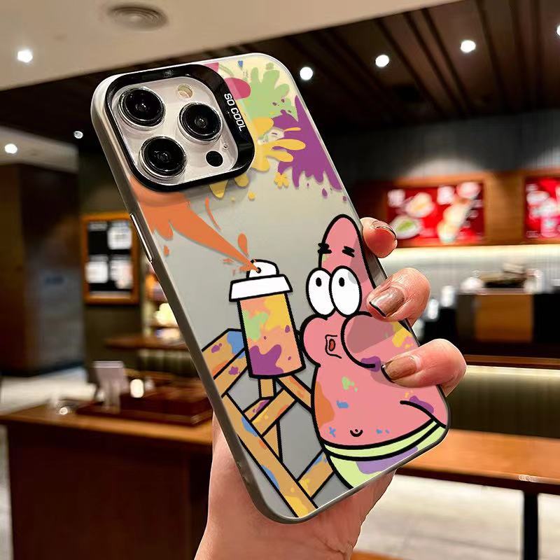 Cartoon Graffiti Spongebob Cute Shockproof Hard Phone Case For Apple Iphone