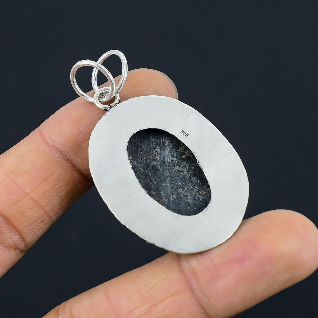 Daughters Day Sale 925 Sterling Silver Pyrite Gemstone Mother Pendant Jewelry