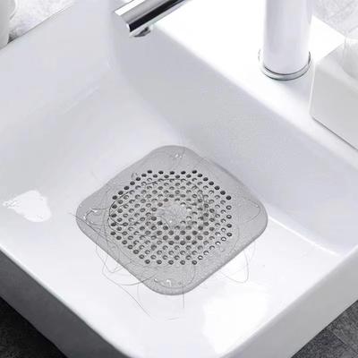 Silicone Floor Drain Sticker Sewer Hair Filter Anti-blocking Artifact Bathroom with Suction Cup Floor Drain Pad Filter