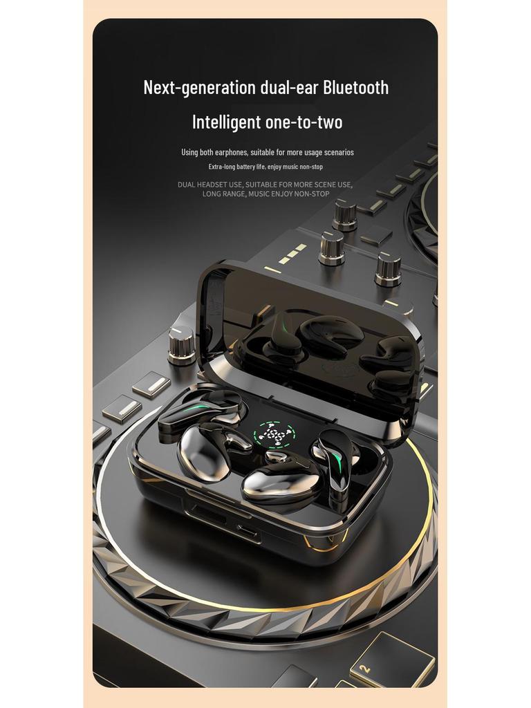 New Style Wireless Bluetooth Earbuds: Long Battery, In-ear Noise Cancelling, Gaming & Sleep