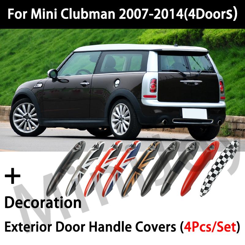 

Наклейки на дверные ручки с черным флагом для Mini Cooper One DS JCW R55 Clubman 4 Doors 2007-2014, автомобильный Стайлинг