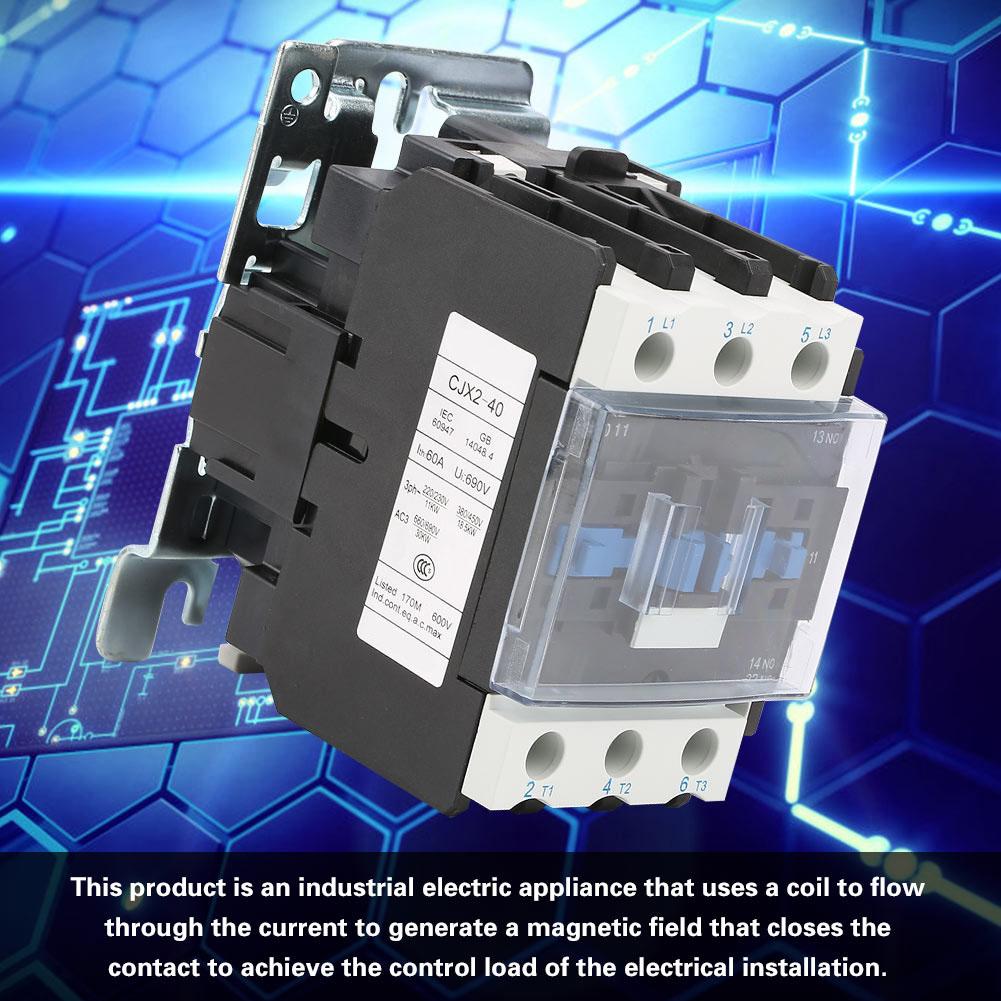 CJX2-4011 Contactor Electric Industrial AC de Înaltă Sensibilitate 220V 40A