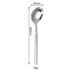 304 Ice Pattern Stainless Steel Long Handle Cutlery Spoon with Hammer Design for Western Food