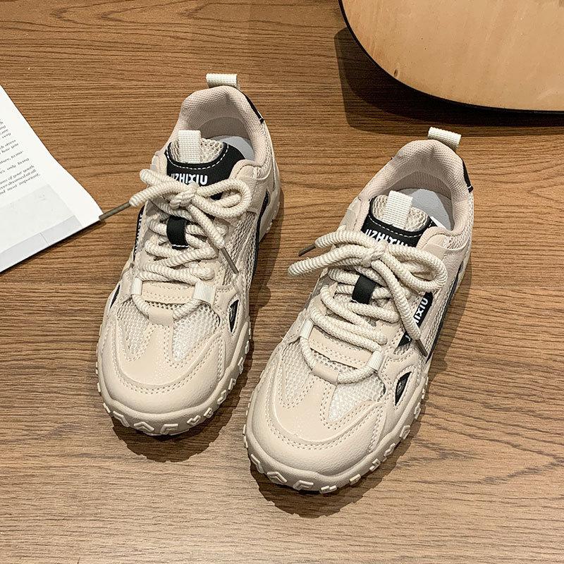 Sneakers Women's 2025 New Spring and Summer Mesh Casual Women's Shoes Popular Versatile Retro Lightweight Forrest Gump Mesh Shoes