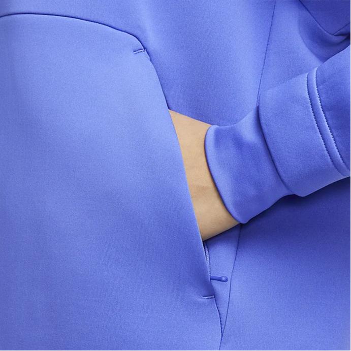 Nike Dri-Fit Prima Solid Color Hooded Quick-Dry Long Sleeve Sweatshirt Women Sweatshirt Cyan FB5226-413