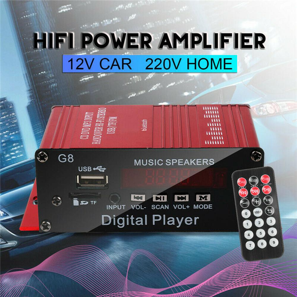 200W 12V USB Auto HIFI Audio Stereo zesilovač Dálkové ovládání Mp3 Dekodér Dekodér MP3 Dekodér do auta Bluetooth Autorádio MP3 zesilovač