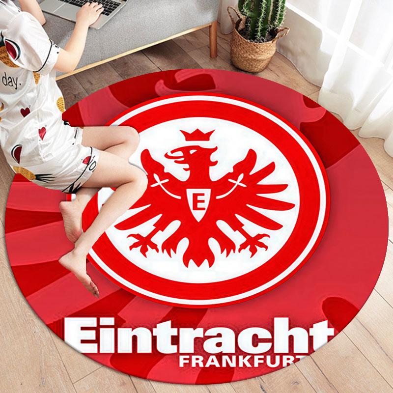 Eintracht Frankfurt Round Area Rug,Carpet Rug for Living Room Bedroom Sofa Playroom Decor,Non-slip Floor Mat