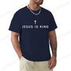 Herren T-Shirts Oberteile Jesus Ist König Shirt Christlich Lustige Herren T-Shirts Minimalistische Christliche Grafik Y2k Oberteile Hipster Trendige Kleidung