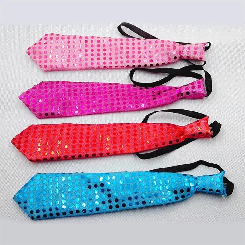 LED luminous tie, glitter sequined luminous tie, concert atmosphere props
