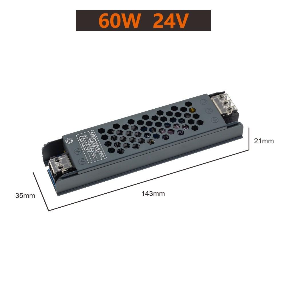 Upgrade Aluminium Alloy LED Driver Household 12V/24V Power Supply Portable Light Transformers for LED Light Strip