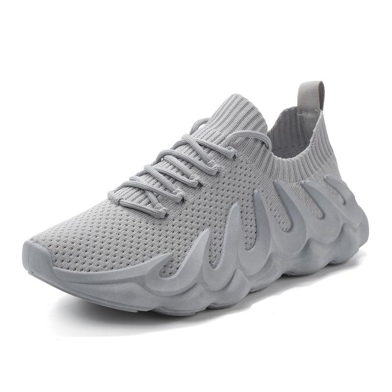 

2024 осінні дихаючі кокосові кросівки, спортивні сітчасті кросівки, чоловічі трендові спортивні кросівки 45 сірий колір