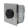 Industrial 30A Electrical Outlet Installation Kit NEMA 10 30R with Junctions Box & Sliding Cover for Wiring Use