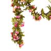 Artificial Roses Foliage Garland Hanging Guide Plastic Flower Vine Suspended Ceiling Decoration Pink