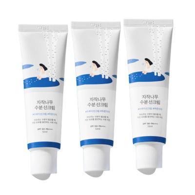 Nawilżający krem przeciwsłoneczny z sokiem z brzozy 50 ml (SPF50+, PA++++) [3-częściowy]