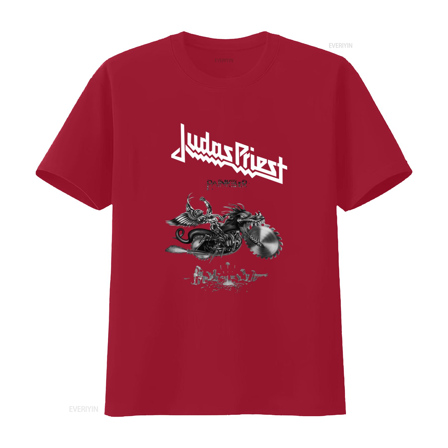 

Judas Priest Painkiller V3 1990 Album Cover T Shirt Black Rock Band Design Sizes S 5Xl vintage Washed Stylish Breathable S
