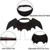Halloween Dog Bat Costume with Leash Cat Pet Bat Wings Clothes Funny Apparel Outfit Dress Up Accessories for Cosplay Party XL