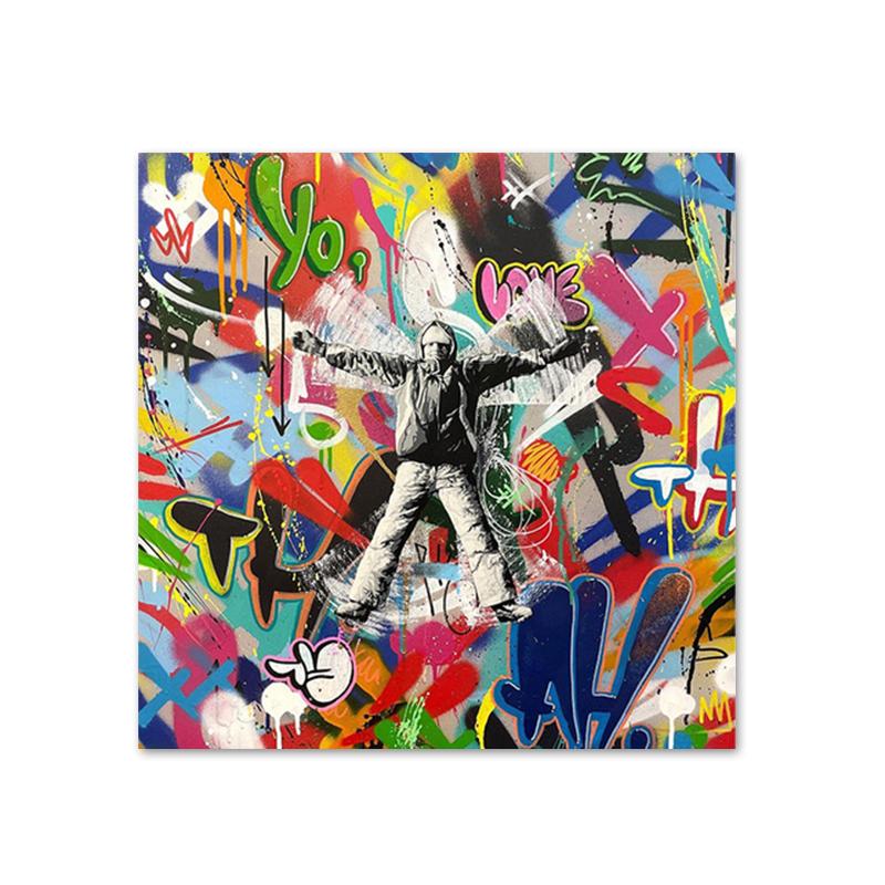 Martin Whatson Graffiti Artwork Canvas Painting Modern Pop Art Posters and Prints Wall Pictures for Home Living Room Cuadros