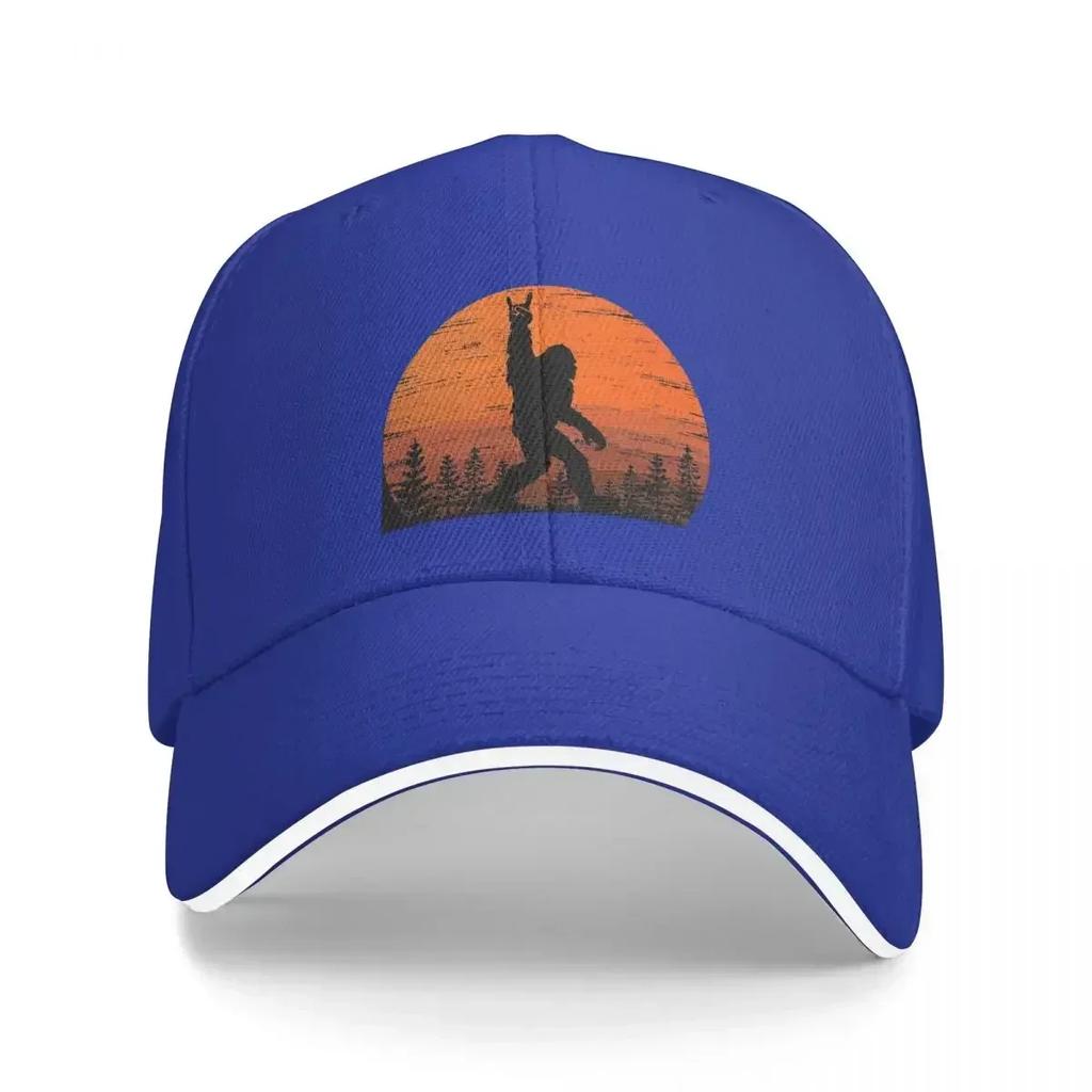 Funny Retro Bigfoot Rock Roll Shirt Forest Sasquatch Believers Birthday Cap Casual Baseball Caps Adjustable Hat Baseball Hats