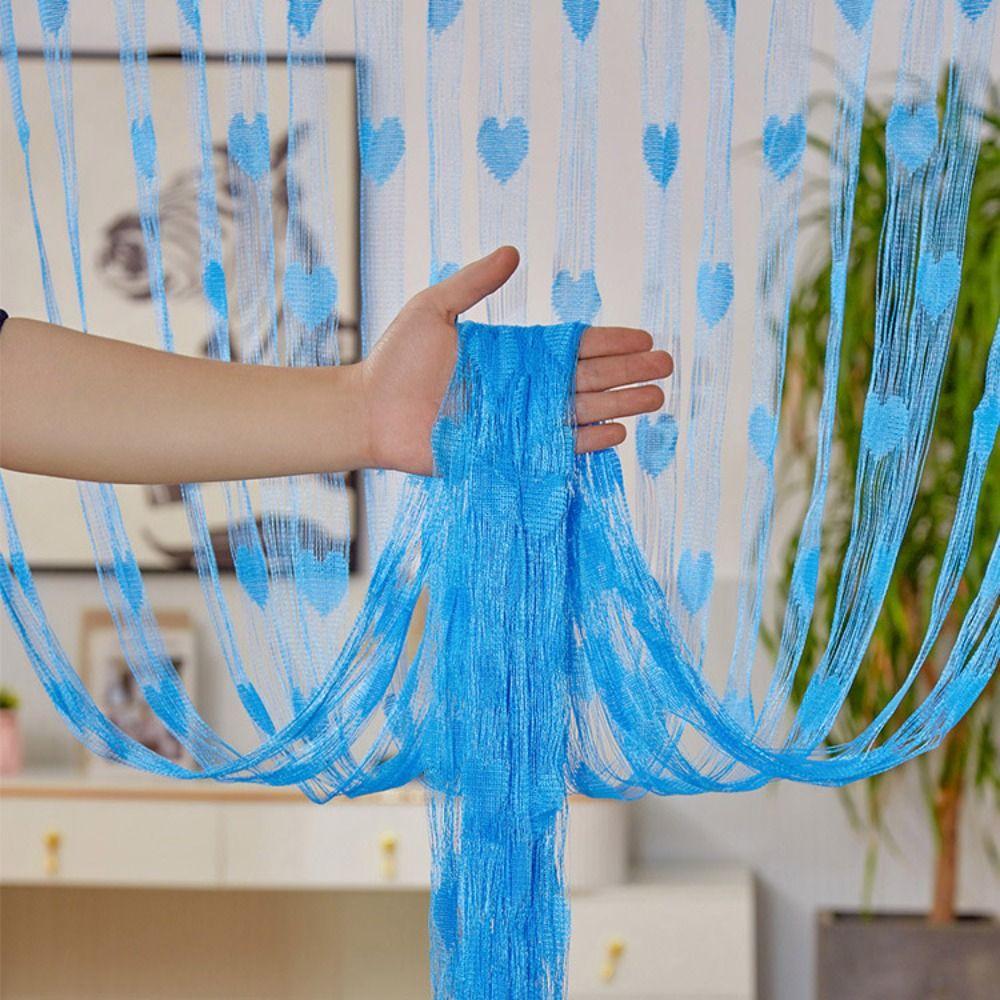Line Curtain Love Heart String Curtain Room Divider Tassel Curtain Door Curtain  Home Decor