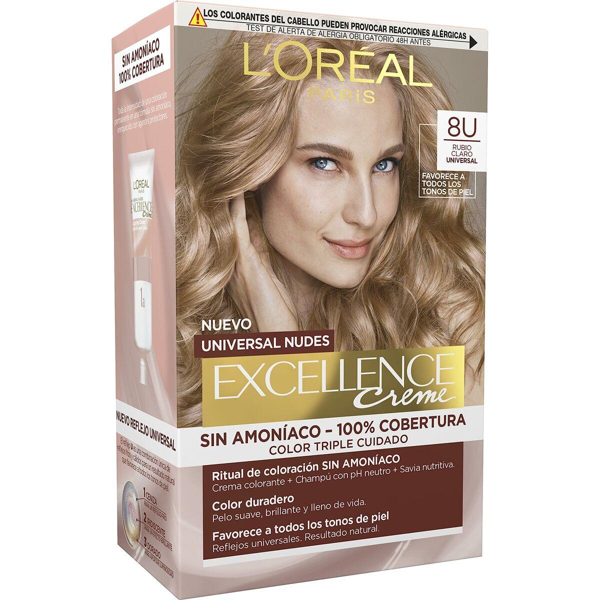 

Permanent dye L Oréal Paris Excellence Nº 8.0-rubio claro