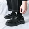 High Quality Handmade Tassel Leather Loafers Shoes Mens Leather Thick Sole Business Casual Shoes Slip-on Male Footwear