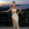 Summer Sexy Sleeveless Slit Dress Hollow Out Skinny Elegant Women Long Dresses Fashion Ladies Party Club Vestido