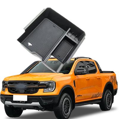 Car Armrest Storage Box Tray Console Organizer Holder for Ford Ranger Everest 2023 Electric Handbrake Auto Interior Accessories