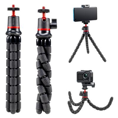 Soporte de trípode flexible AKASO para y compatible con GoPro Hero DJI Osmo Action e ideal para cámaras de grabación de vídeo y exteriores, smartphones, luces,