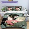 3pcs Spy Play Anya pattern bedding set duvet cover set includes duvet cover &pillowcases,perfect all season bedroom decoration&gift