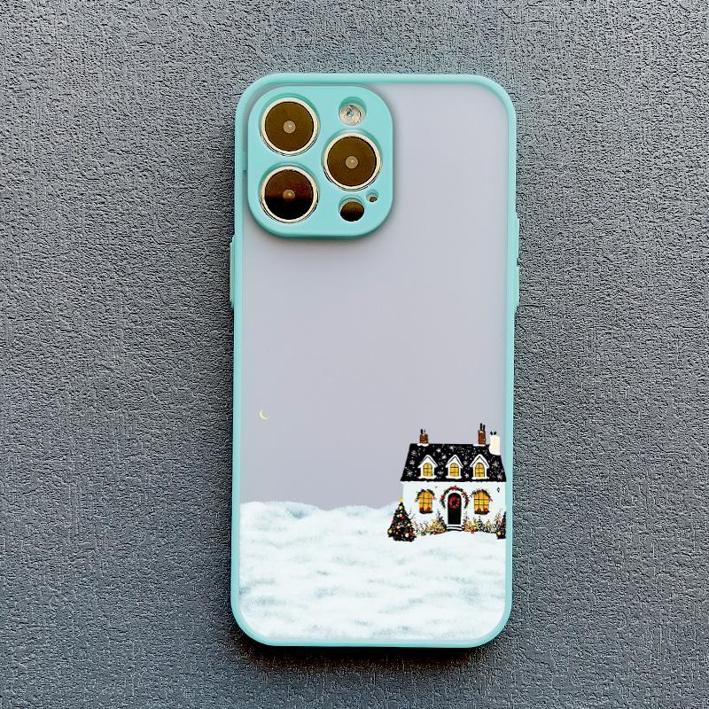 

Rural Building Snow Scenery Phone Case For iPhone 16 15 Pro Max Plus 14 13 Pro Max 12 Mini 11 XS X XR 7 8 Plus Shockproof Covers iphone 17Pro