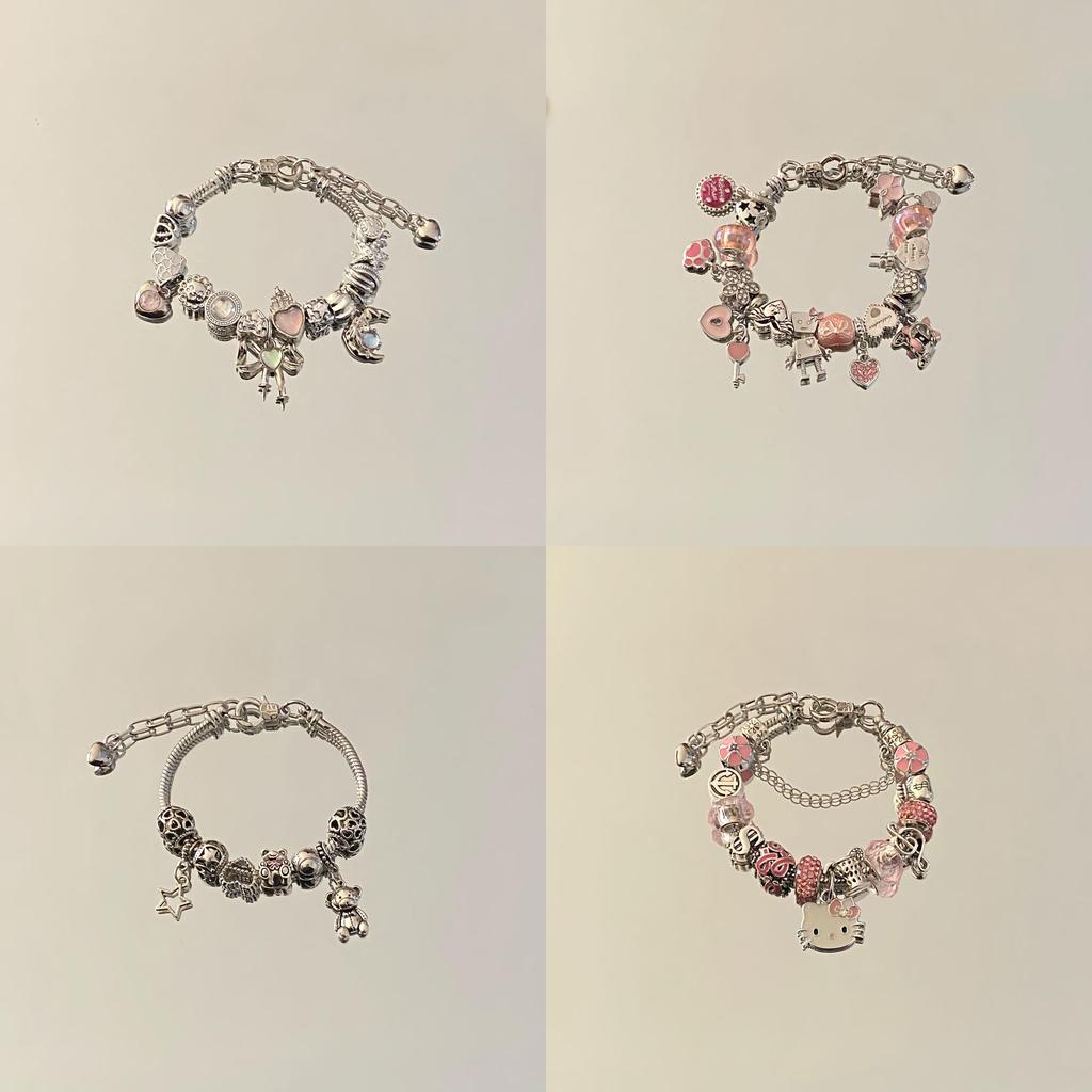 Fashion Butterfly Heart Moon Pendant Bracelet For Women Handmade Jewelry Gift