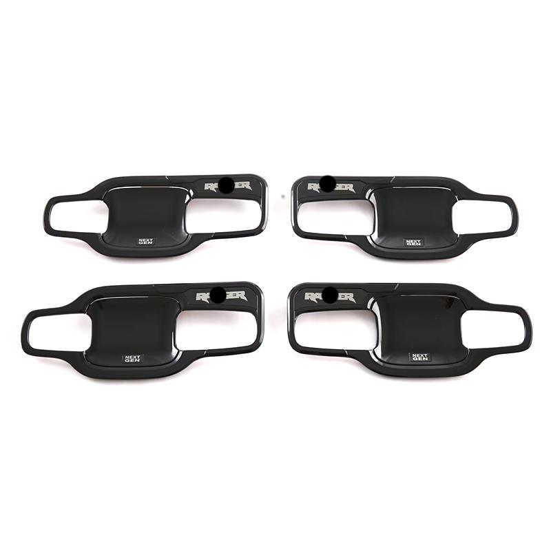 Car Decoration Door Handle Cover For Ford Ranger T9 2024 Carbon Fiber Black Cars Accessories Exterior Styling