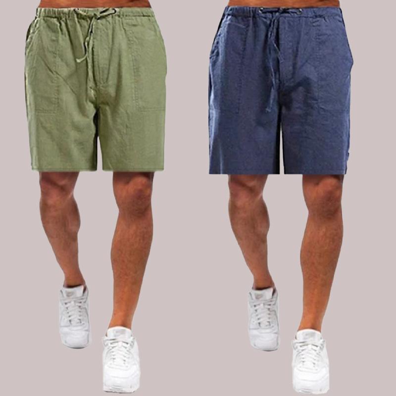 1Pc Streetwear Breathable Cotton Summer Mens Clothes Soft Men's Shorts Pants Fitness Solid Color