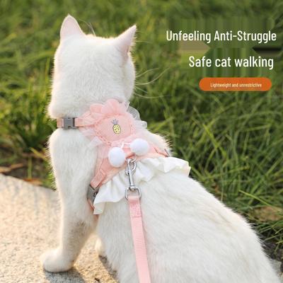 Colete de Malha Anti-Fuga com Guia para Gatos - Uso ao Ar Livre