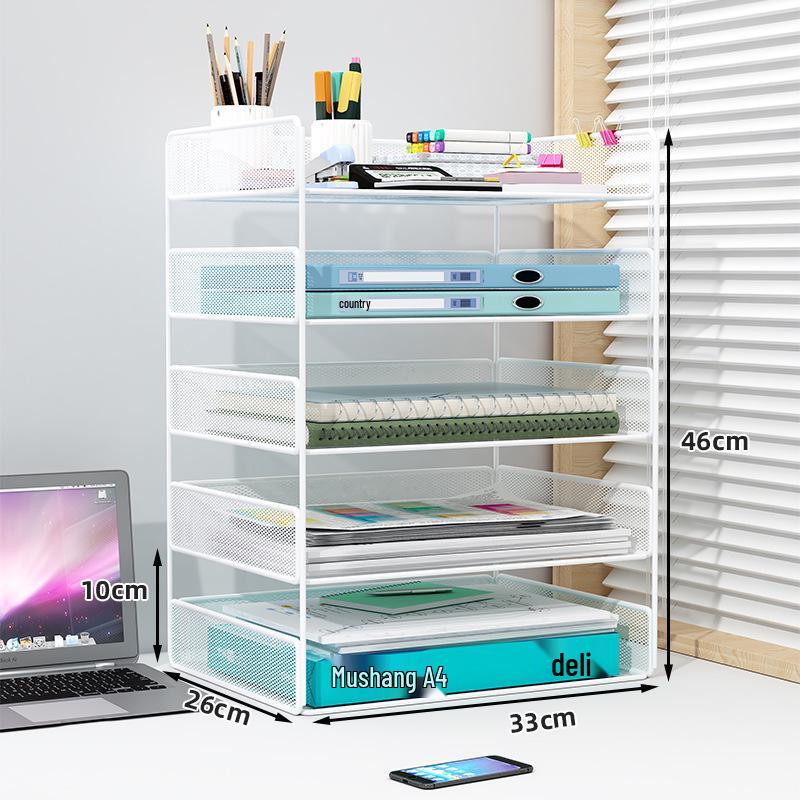 Multilayer Desktop File Organizer and Storage Set