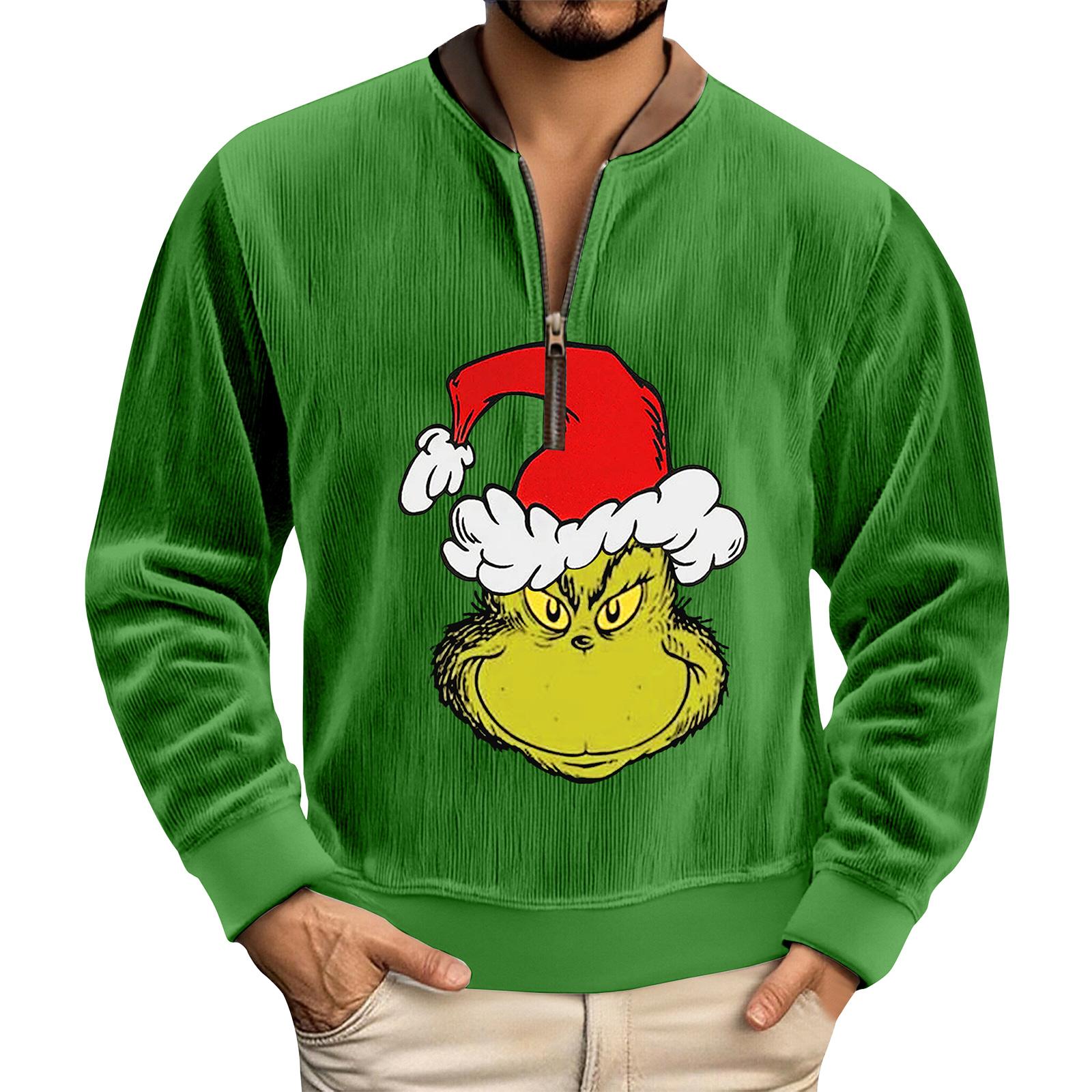 

Men s Christmas Print Corduroy Button-Down Shirt XL