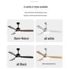 Nordic Retro Solid Wood Ceiling Fan with Light
